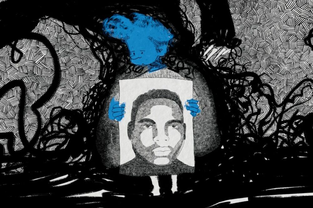 Austroschwarz_Still 9 (Animation, Blue Kid mit Marcus Omofuma Portrait)_web